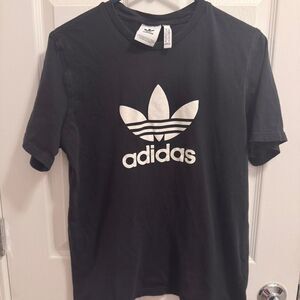 Adidas Women's Black and Navy Shirt